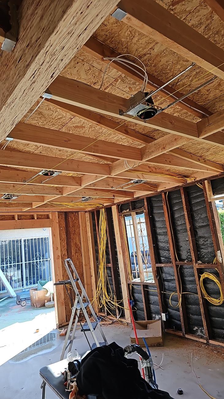 Garage-to-ADU conversion mid-construction: framing and electrical rough-in by Green Rise Builders